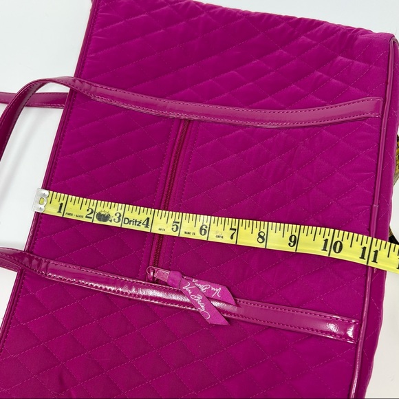 Vera Bradley Solid Fuchsia Quilted Tote Shoulder Bag - Picture 9 of 11